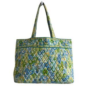 Vera Bradley English Meadow East West Tote Lrg Floral Double Strap Shoulder Bag